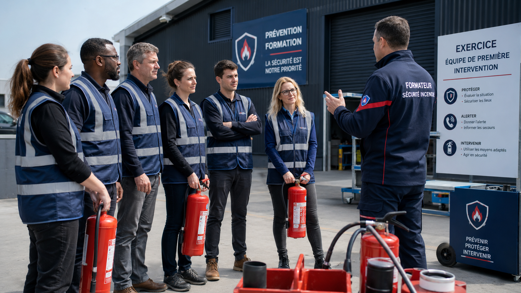 Échange avec un formateur Vision Incendie pour organiser une formation en entreprise
